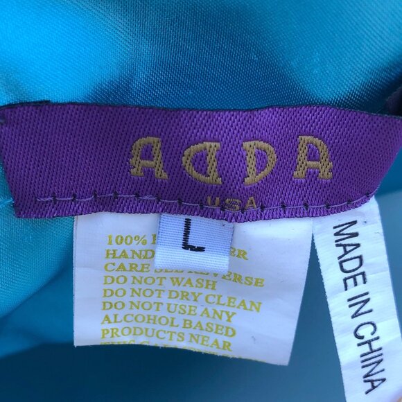 ADDA Turquoise Blue Strapless Fluffy Tulle Skirt Party Dress, L - Picture 11 of 11